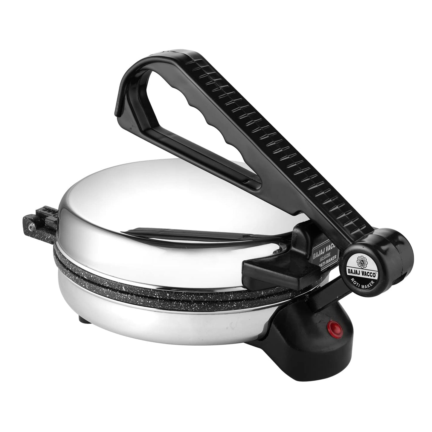 BAJAJ VACCO New Go-Ezzee Chapati/Roti/Khakhra Maker, Mc-02 - Marble (Spatter) Nonstick Coating Wattage 900 Watts, Stainless Steel