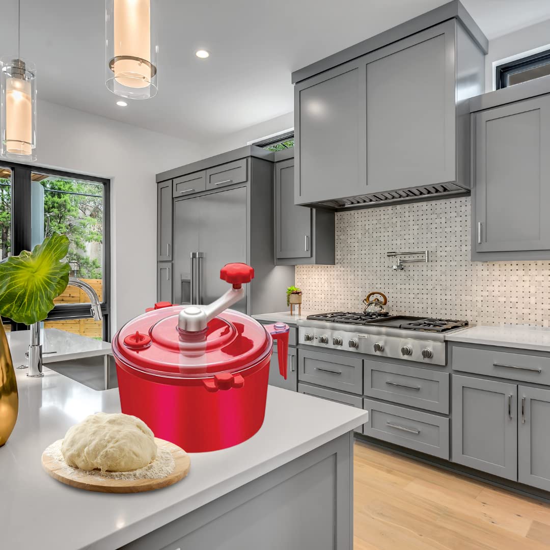 Suzec Plastic Atta Dough Maker with Beater, Chop & Churn 2 in 1 for Kitchen - Made in India (Multicolor) (2011)