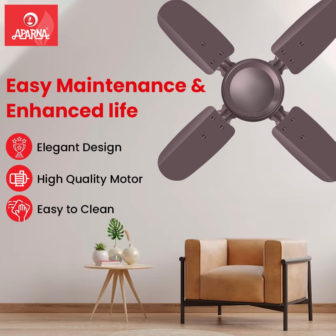 Aparna Swift 600 mm (24 inch) High-Speed Ceiling Fan (Metallic Brown)