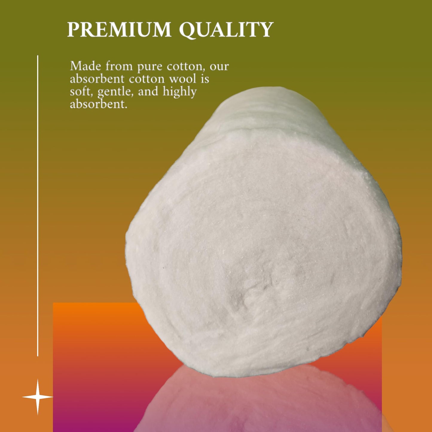 AdviCare Absorbent Pure Cotton Wool for Multipurpose use,Cotton Wool can use for First-Aid, Clinical Use, Makeup Remover, Salon, Beauty Baby care & art and Craft pack of 500gms -White