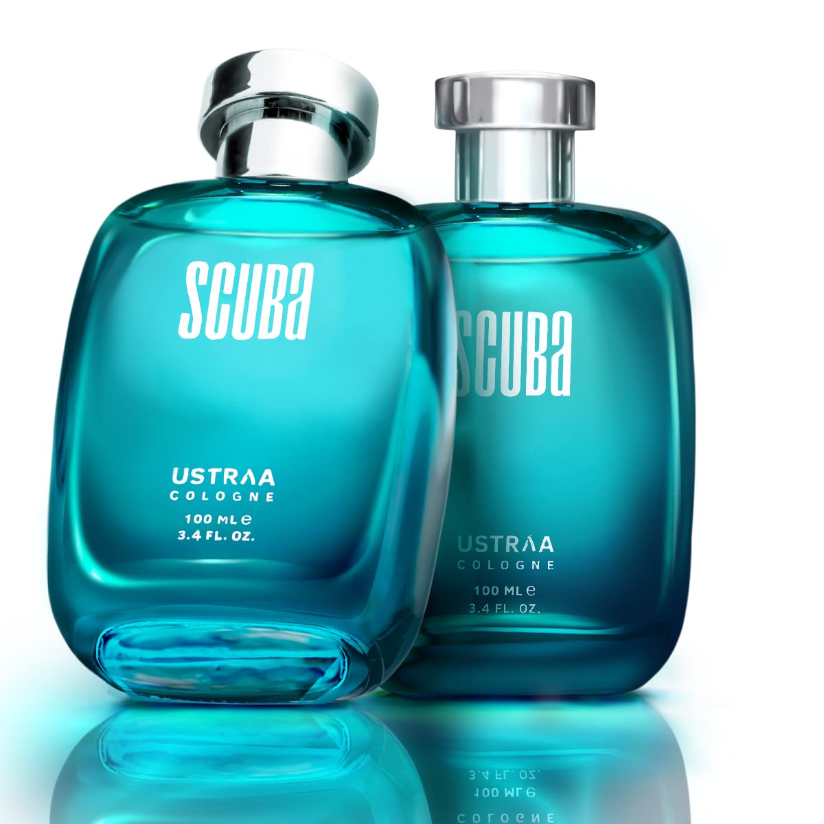 Ustraa Scuba Cologne - 100ml - Perfume for Men | With lively, spicy and deep aquatic notes | Ideal for day occasions | Long-lasting fragrance with no gas