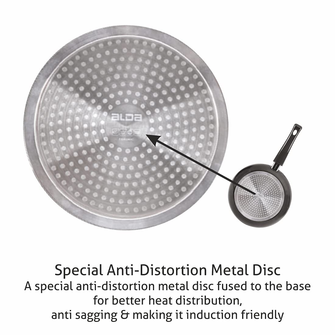 Alda Non Stick Marbello Crepe Pan 30cm