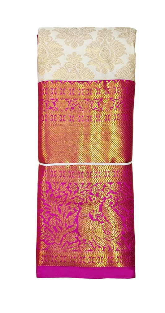 SREE KUMARAN Women's Kanchipuram Silk Pure Pattu Sarees With Blouse (VSK369-1)