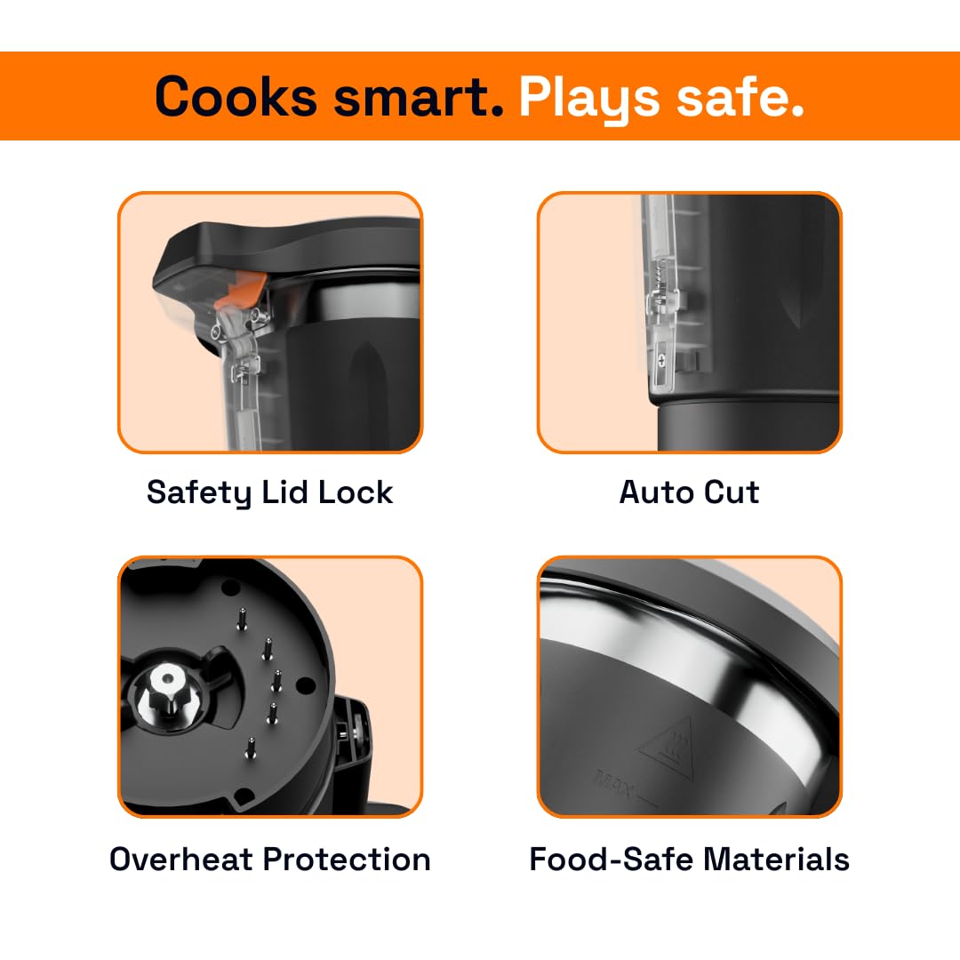 Upliance 2.0 Smart Cooking Appliance | Cook 750+ Dishes Faster | In-App Control & Nutrient Tracking | Chop, Cook, Stir & Clean | Glass Jar | 1-Year Warranty