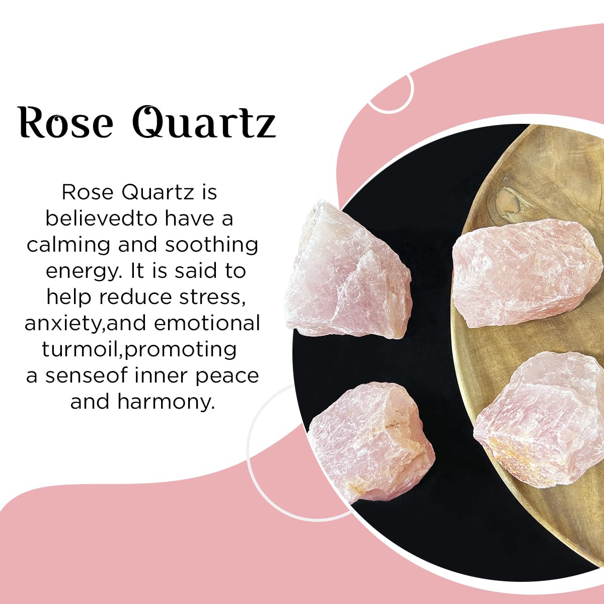 Shubhanjali Original Healing Crystal Raw Rose Quartz Stone for Reiki, Vastu, Meditation & Home Décor | 200gm | Natural Crystal Stone Gem Stone | Natural Crystals Products | Perfect Gift