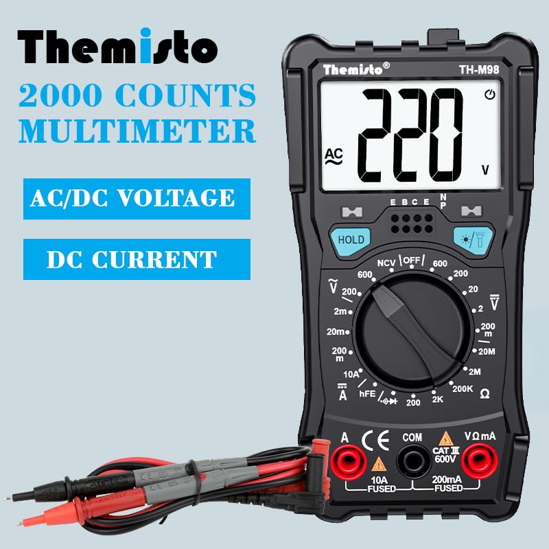 Themisto TH-M98 Digital Multimeter (Black 2000 Counts)