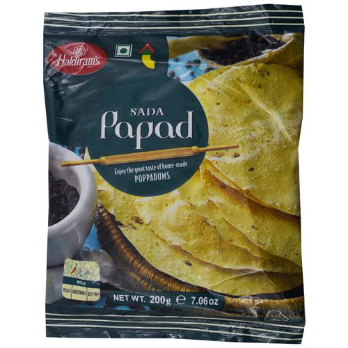 5x Haldirams Papad - Sada Papad, Pack of 5 (200G each)