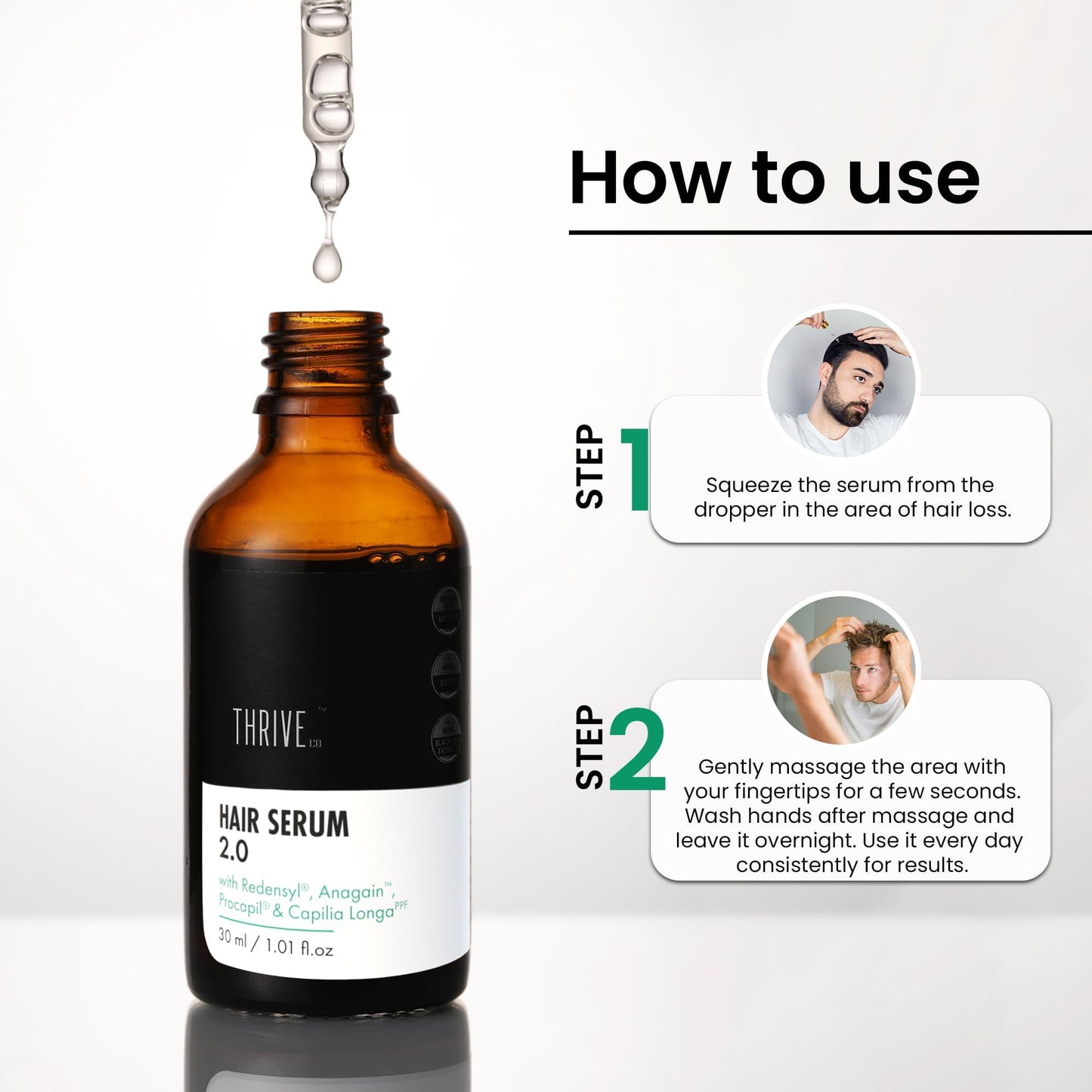 ThriveCo Hair Growth Serum 2.0 For Hair Growth & Hair Fall Control | with Redensyl + Anagain + Rosemary + Procapil + Capilia Longa | For Men & Women | 50ml