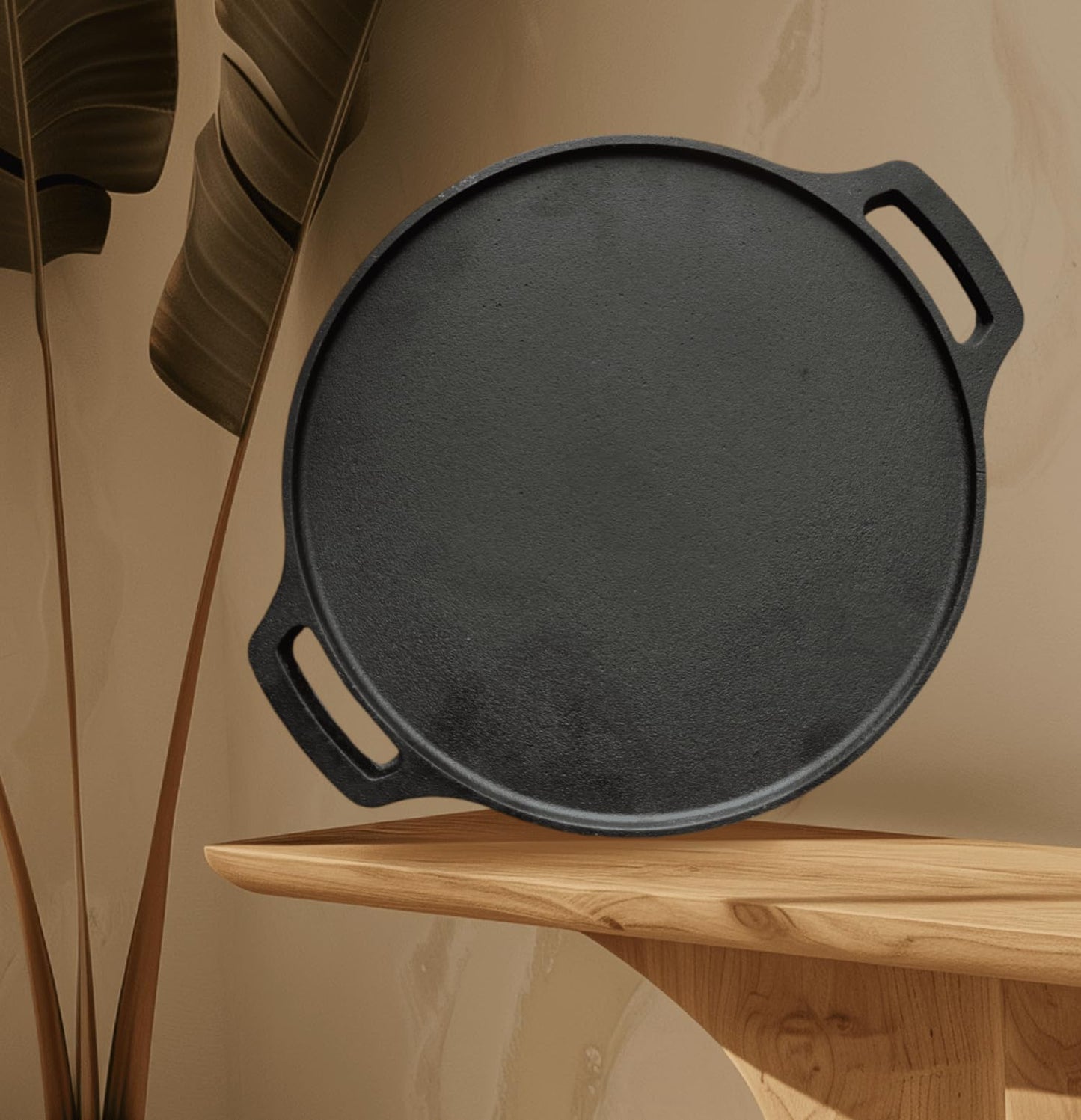 TRUSTARA Pre-Seasoned Cast Iron Tawa for Dosa/Chapathi/Roti | 29 cm, 2.7kg| Gas & Induction Stove-Friendly | Non-Stick, Pre-Seasoned Tawa, Long Lasting & Toxin-Free, No Chemical Coating, Black -A7