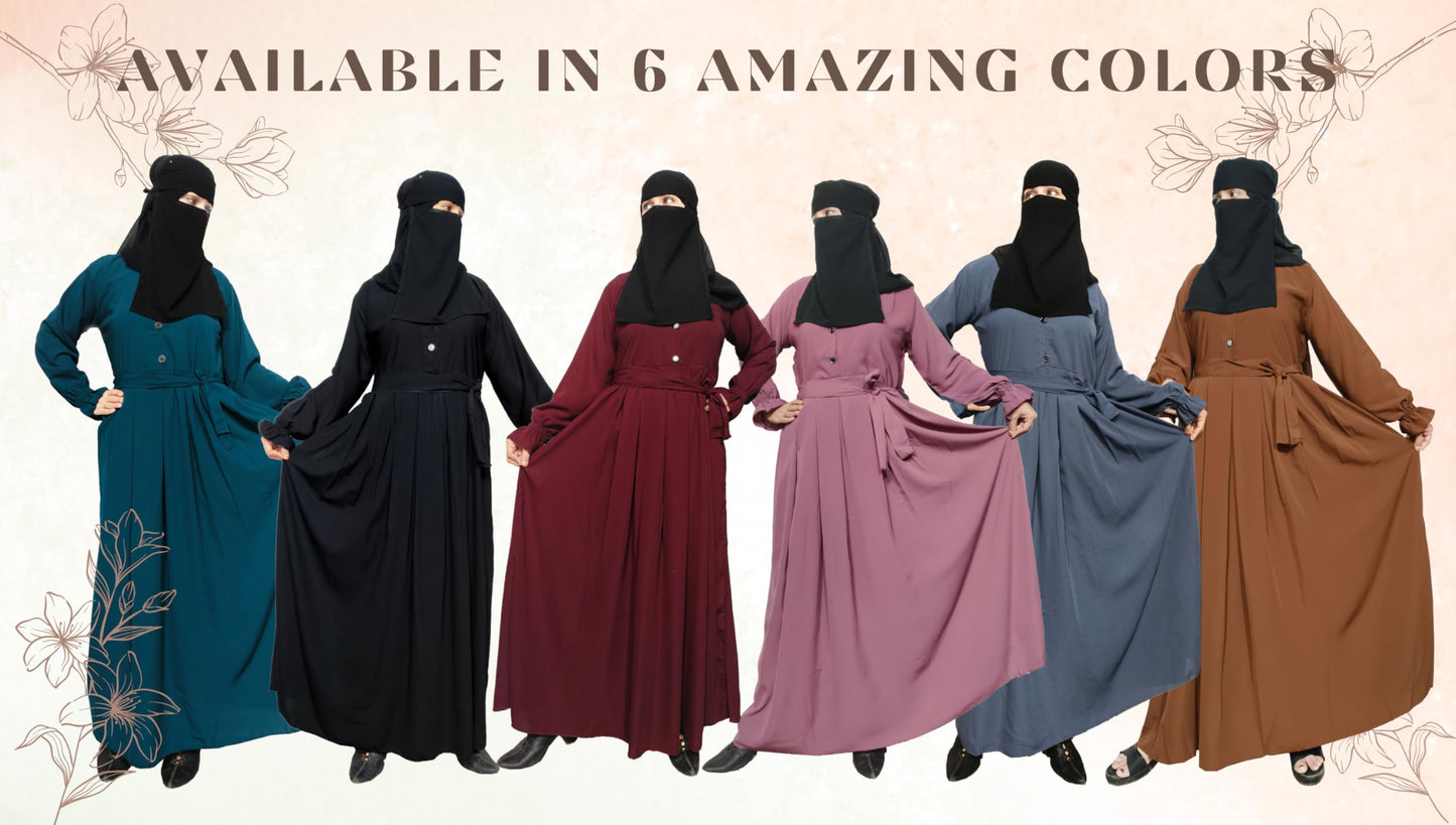 BURAQUE DESIGNER Abaya for Girls and Women Stylish Design Stitched Burqa Dress (B01-Black-Burkha)