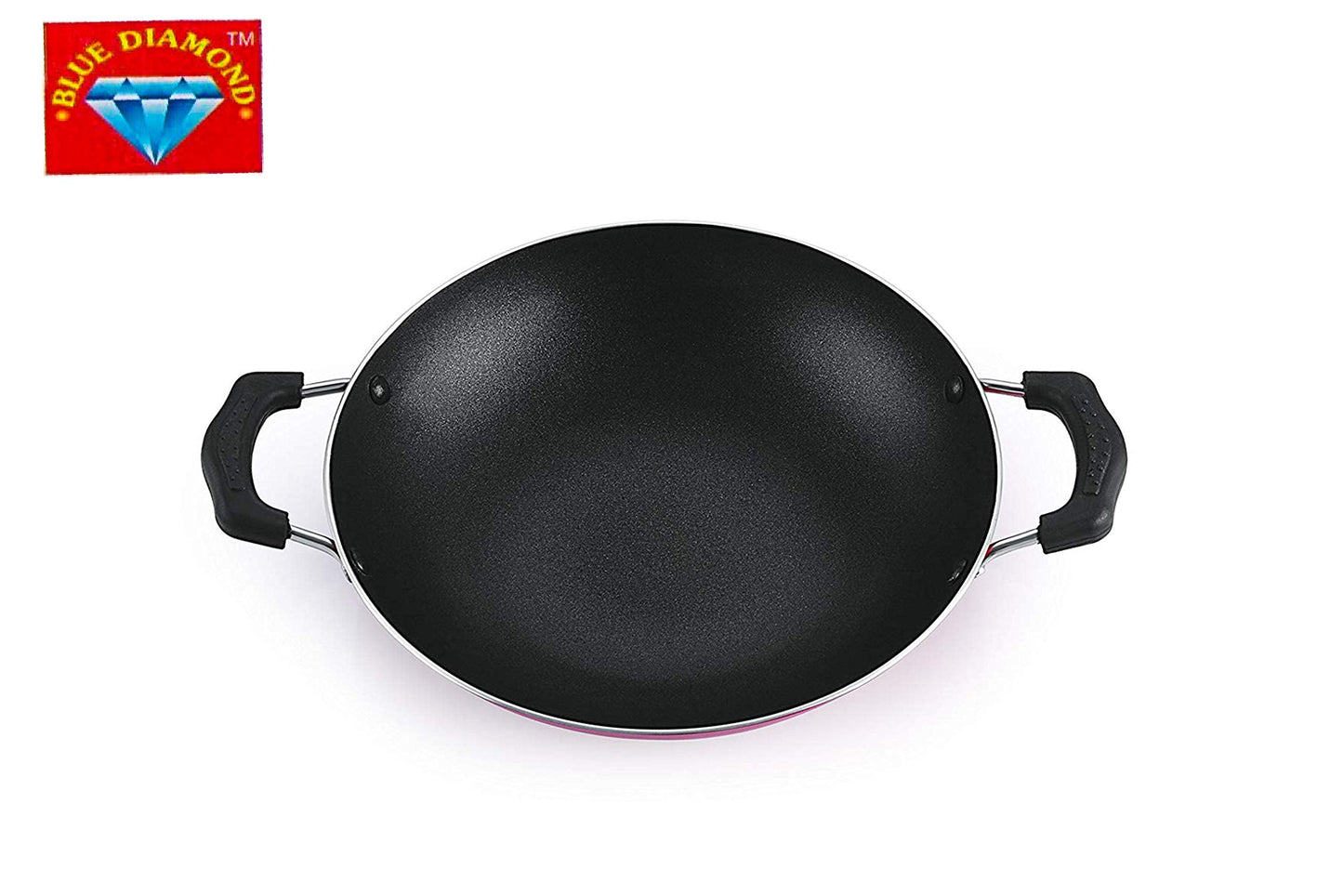Xtend Diamond Appachetty Non-Stick Aluminium Appachatti with Stainless Steel lid, 2.6mm, Red/Black, 23cm, Gas Compatible