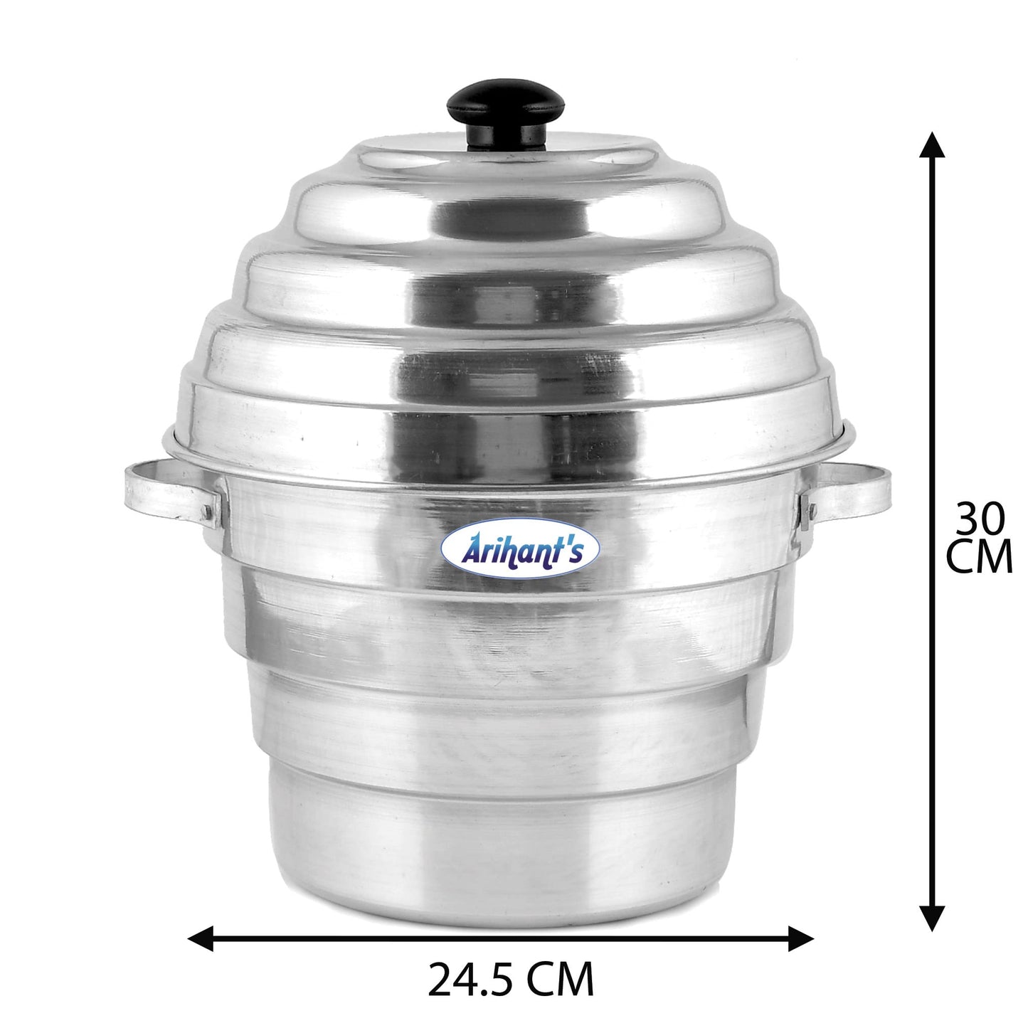 Arihant's (16 Idlis) Aluminium Idli-Dhokla Maker(1 Pot, 1 Lid, 4 Idli Plates, 2 Dhokla Plates) - Idli Cooker | Idli/Dhokla/Momos Maker Is Made Of High Quality Aluminium.