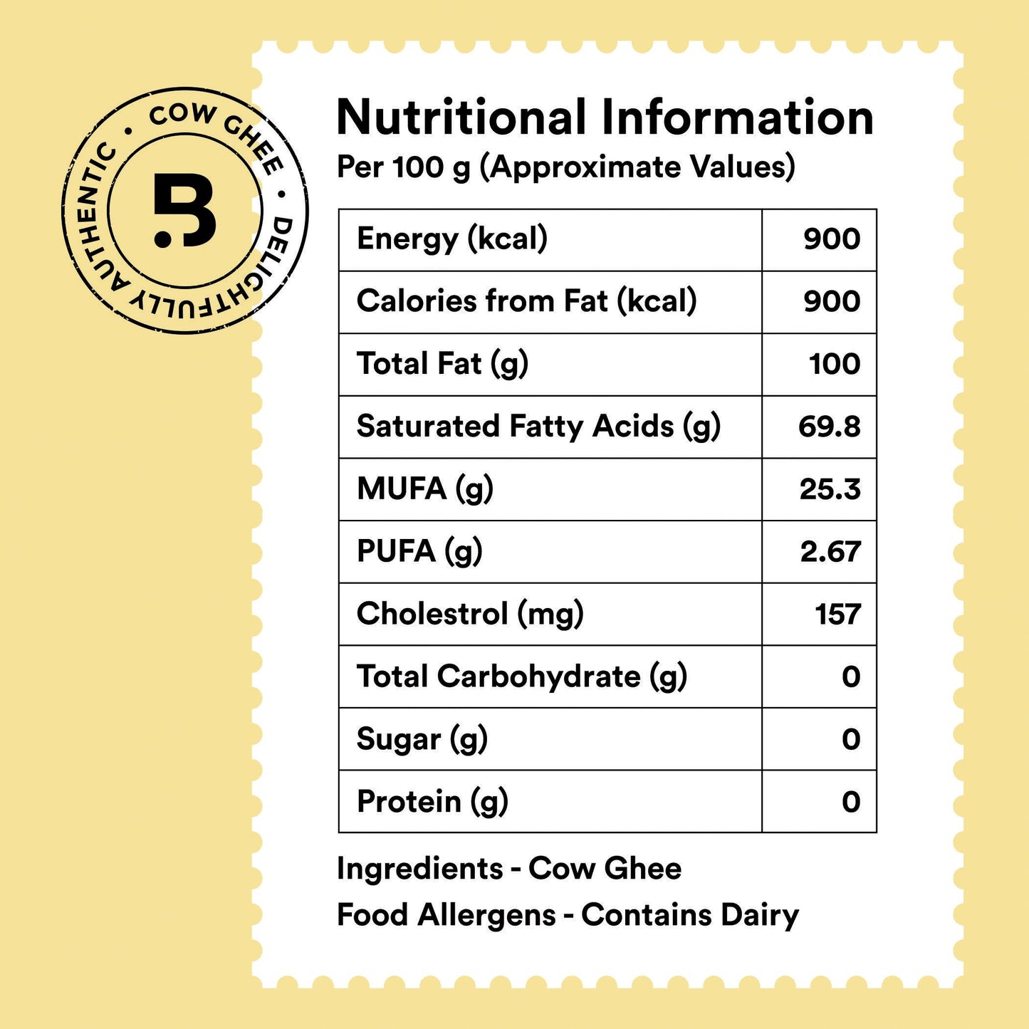 Barosi Premium Cultured Desi Cow Ghee 500 ml | Vedic Bilona Method | Churned from Curd | Pure & Natural | Farm Made in Small Batches | Glass Jar Packing
