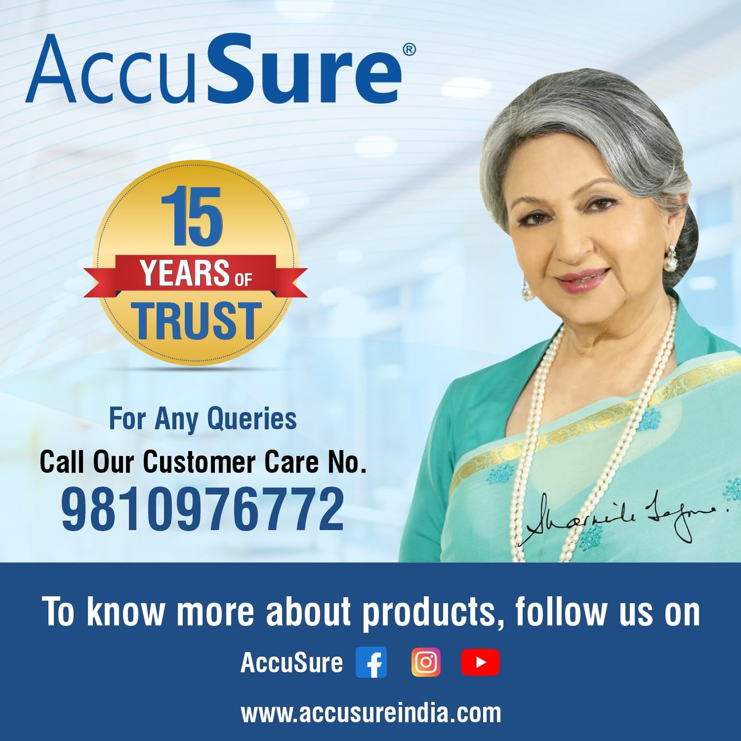 AccuSure Instant Digital Simple Glucometer Kit |with 25 Strips,10 Lancet,1 Lancing device for Accurate Blood Glucose Sugar Testing Machine