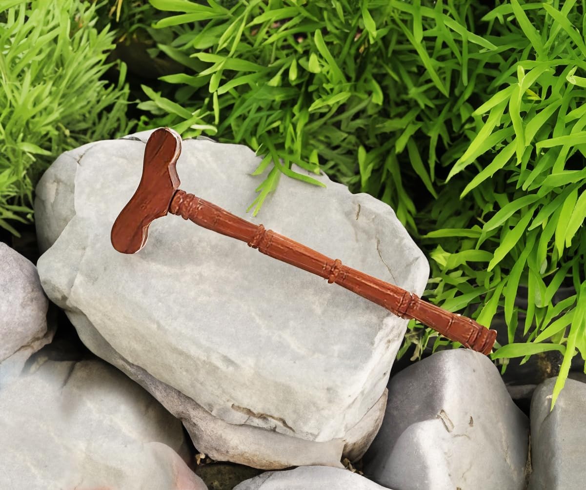 BITONA® Wooden Danda, teki T Shaped Yoga Danda, Mala jaap Hand Stand, Meditation Stick, Wooden Staff, Traditional, Indian Stick Used by Rishi Yogi(1 Stick only)