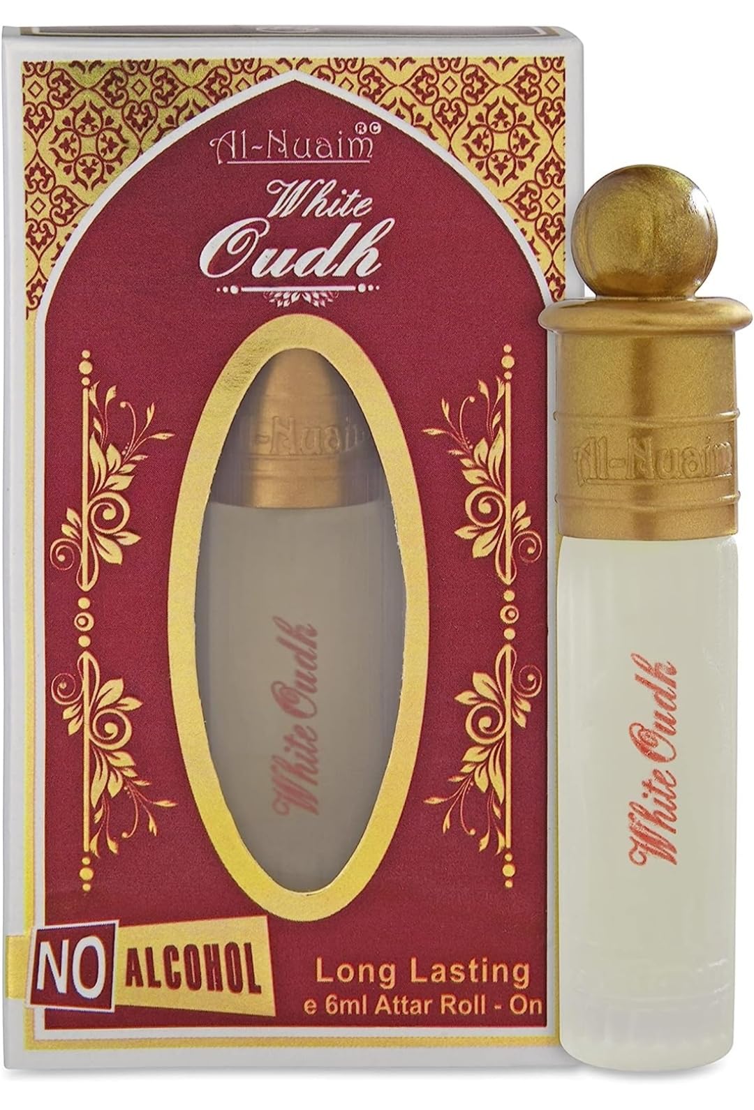 Al-Nuaim |White Oudh |Alcohol Free |Attar Roll On |Luxury Scent with Long Lasting Fragrance For Men & Women |6ml