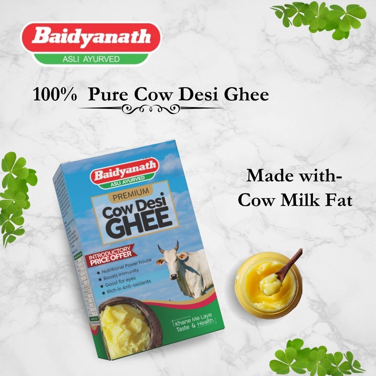 Baidyanath Cow Desi Ghee for Better Digestion and Immunity | | Naturally improves digestion and boosts immunity | 1L