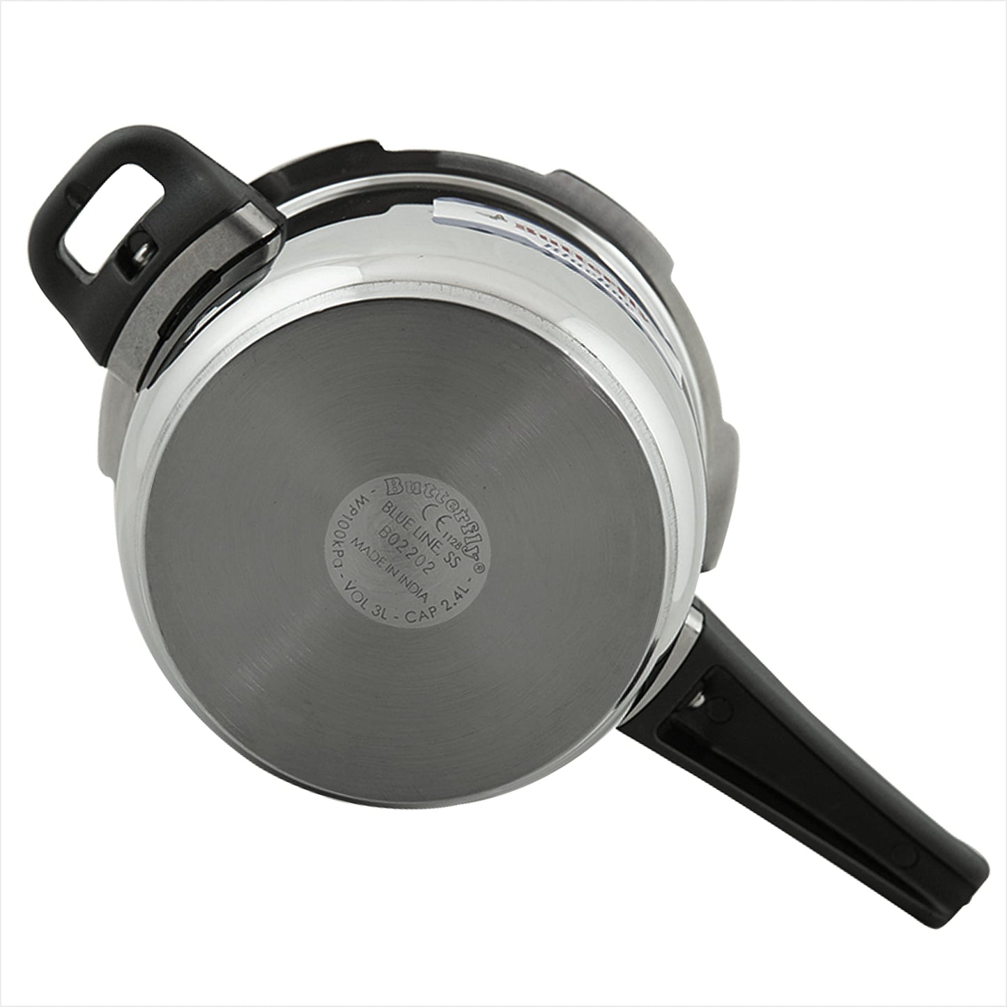 Butterfly Cordial 2, 3 & 5 Litres Outer Lid SS Pressure Cookers | Induction & Gas Stove Compatible | ISI Certified | 2 Years Manufacturer's Warranty