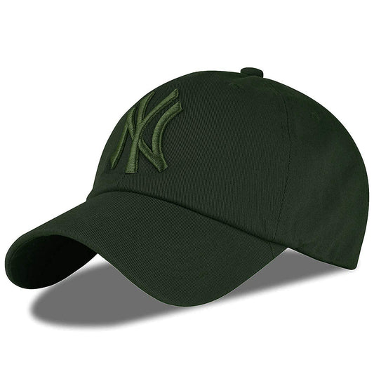 Cap for Men Women Topi Unisex Head Branded Boy's Girl's Caps Adjustable Strap Summer Sports Cricket Gym Dance Cotton Free Size Woolen Fashion Baseball Hip hop Helmet Winter Snapback (Green)