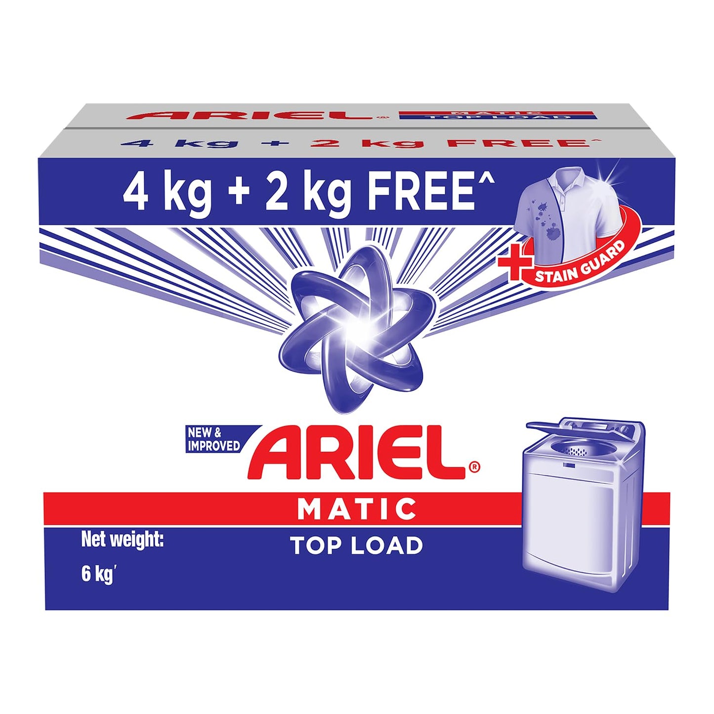 Ariel Matic Top Load Detergent Washing Powder – 4 Kg+2 KG free