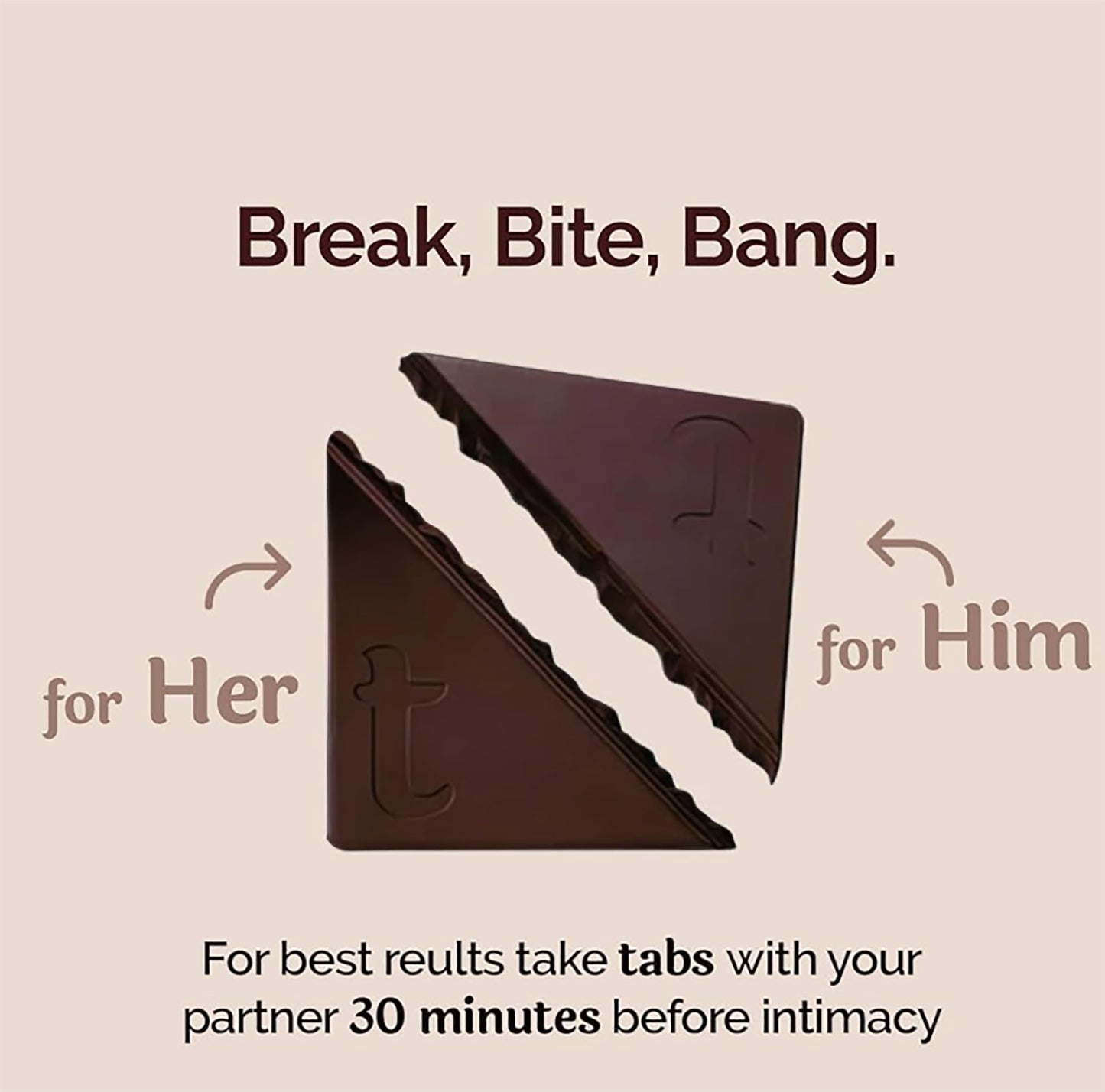 Tabs Dark Chocolate for Men & Women I Uplifting Mood I Vitality More Desire & Enjoyment Best Gift Set for Men's & Women's (TABS.01-DARK CHOCOLATE) | Pack of 1