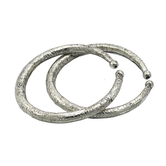 THE STYLE COURTYARD Oxidized Toe Kada/Anklet Kada/Leg Kada Traditional Rajasthani Jewelry, Kada Payal For Women