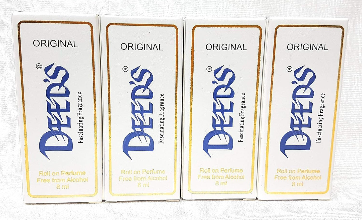 Almas Deeds Fresh Roll On Perfume, 8Ml Each (Pack Of 4) For Unisex