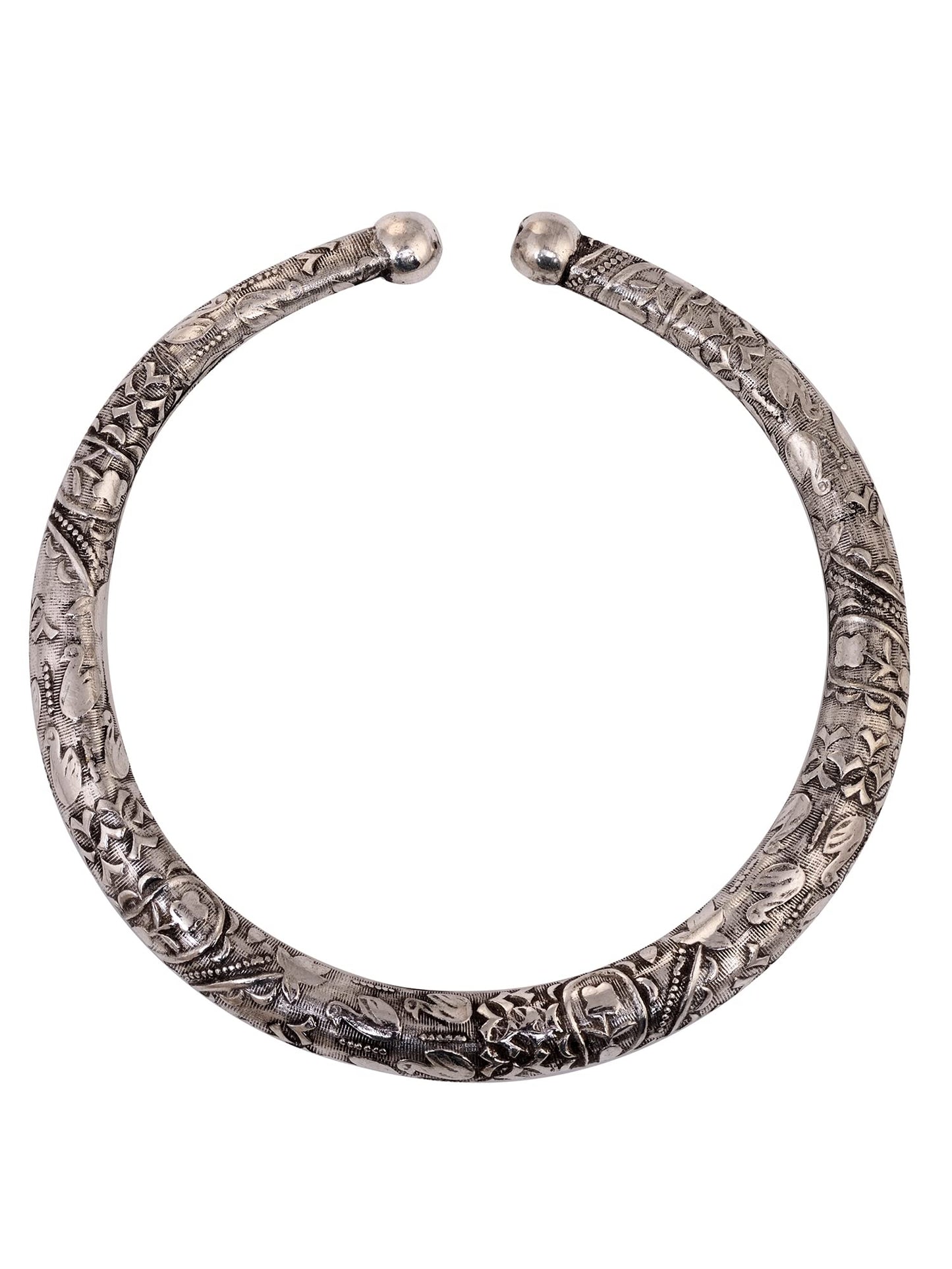 SARAF RS JEWELLERY Set Of 2 - Oxidized Anklet Kada for Women & Girls