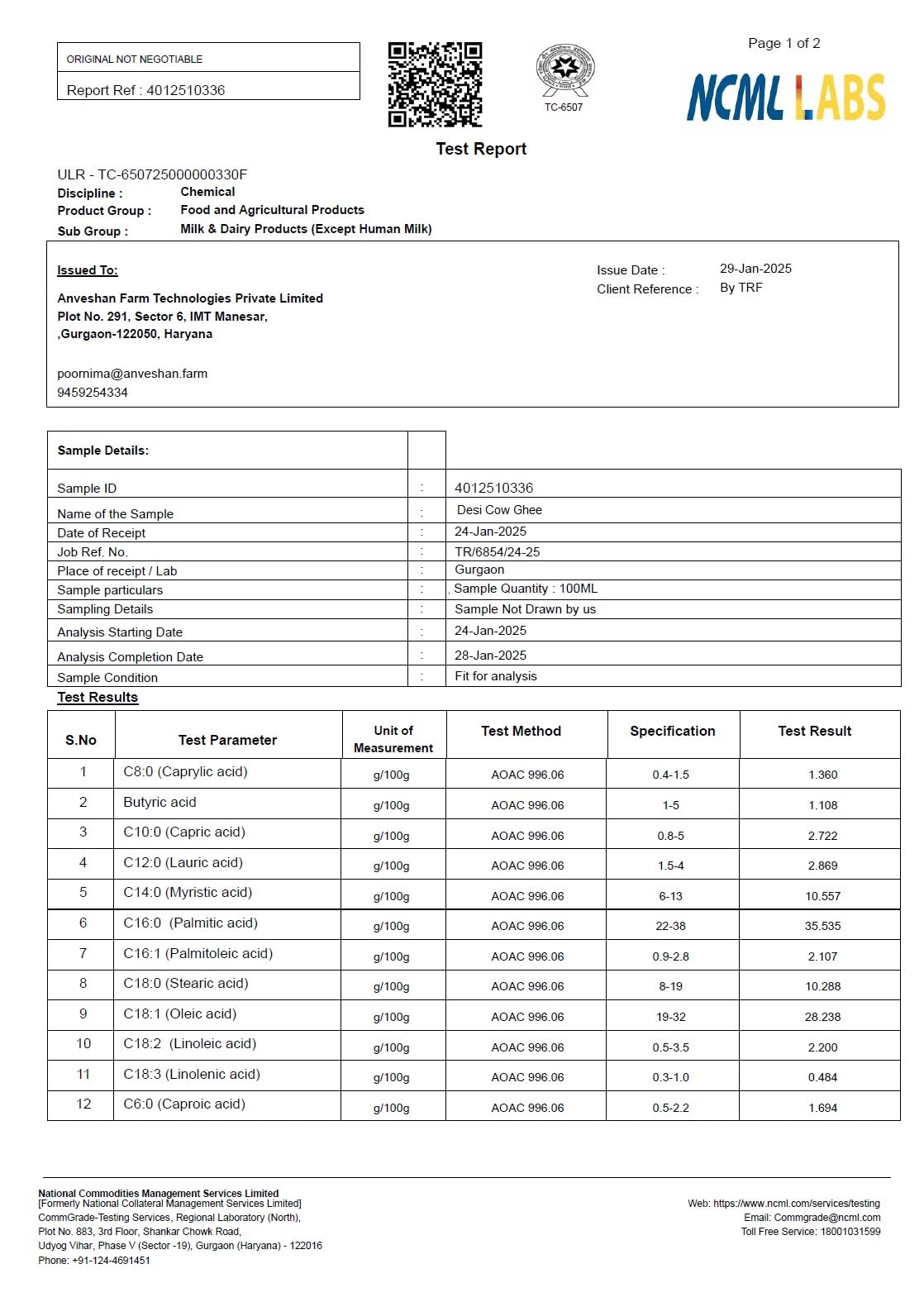 Anveshan A2 Desi Cow Ghee 1 Litre | Traditionally Bilona-Churned, Danedar Ghee | Aromatic| NABL Lab Tested (70+ tests), Cruelty-Free | Grass-Fed | Glass Jar