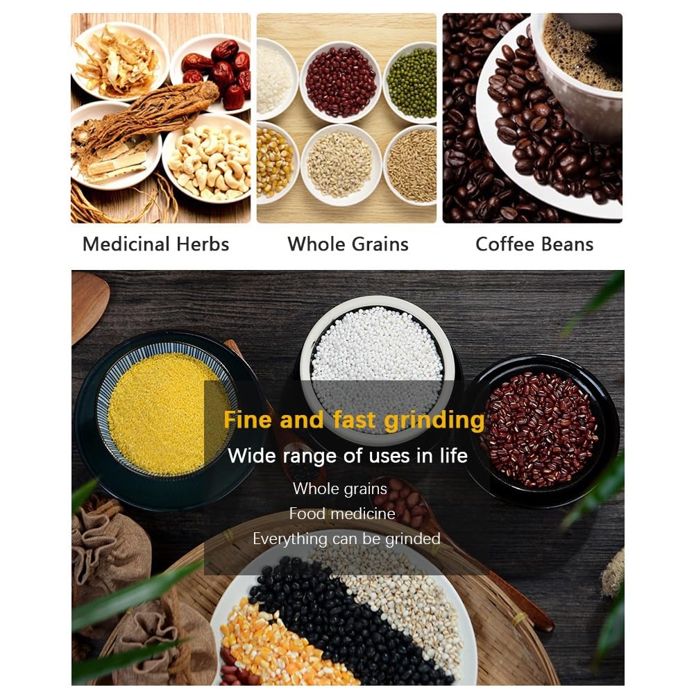 ARDAKI Grinder Machine for Kitchen Mixer Grinder Multi Functional Coffee Herbs Spices Nuts Grain Seasonings Spices Mill Powder Machine Stainless Steel Mixie for Kitchen (Mixer_Grinder_200)