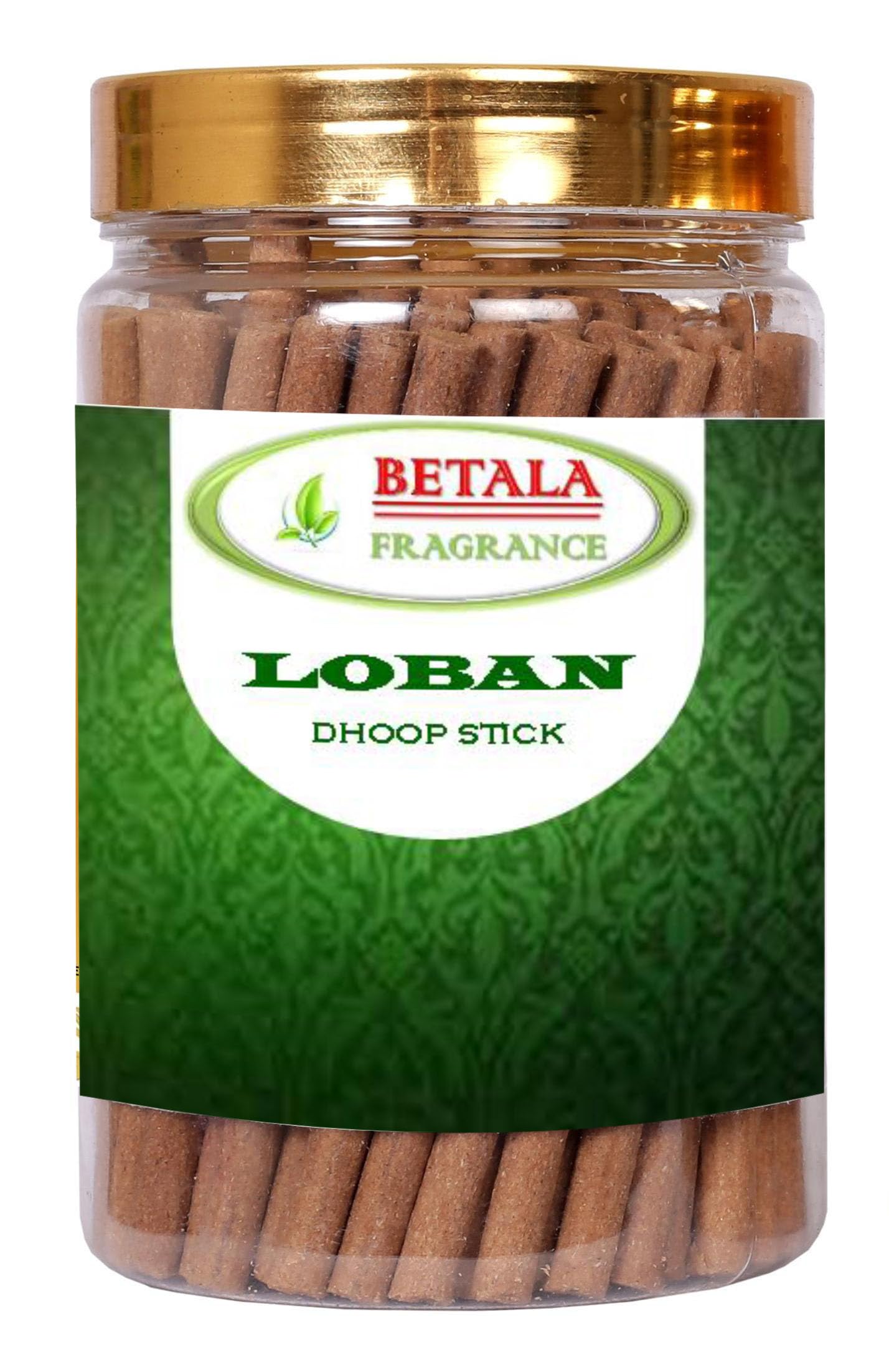 Betala Fragrance Loban Flavour Dhoop Sticks for Pooja, Pack of 200 Gm Dhup Batti with Holder, Agarbatti, Incense Stick, Sandal, Cones, Cup, Sambrani (200 Gm, LOBAN)