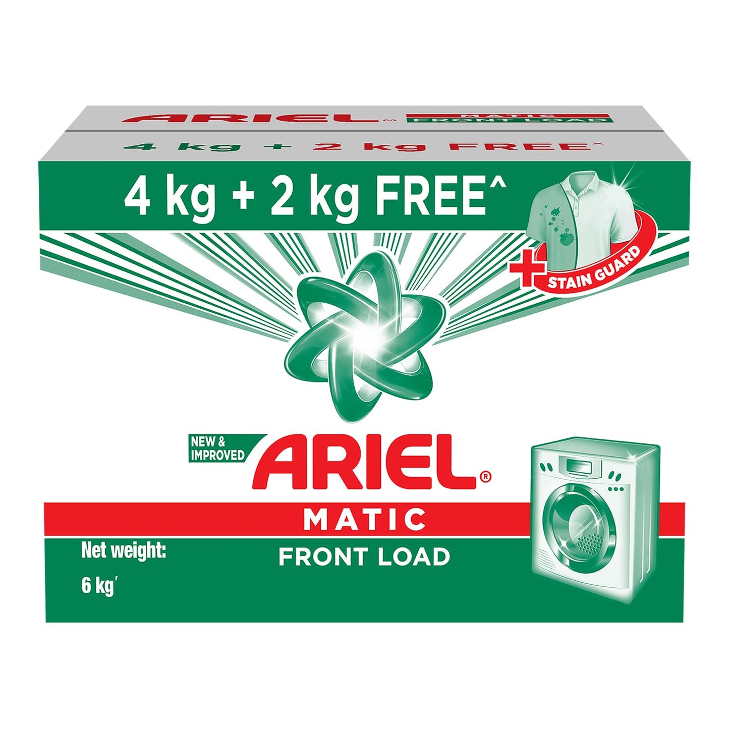 Ariel Matic Front Load Detergent Washing Powder – 4 Kg+2 KG free