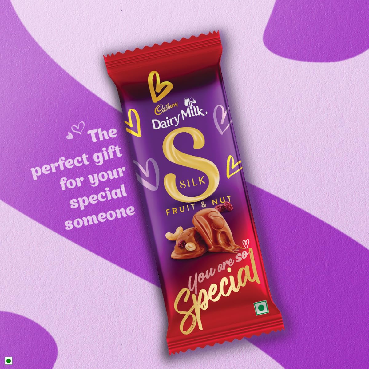 Cadbury Dairy Milk Silk Fruit and Nut Valentine's Gift Pack Chocolate Bar, 137 g