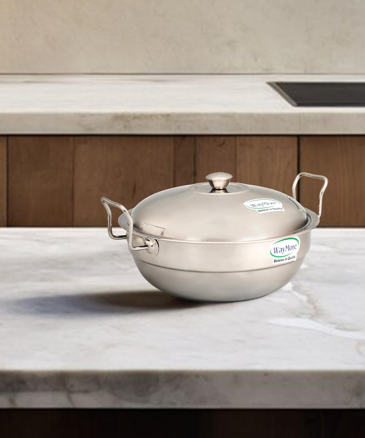 WayMore® Stainless Steel Idli Cooker Multi Kadai Steamer with Induction Bottom All-in-One Big Size 6 Plate, 2 Idli | 1 Mini Idli | 2 Dhokla | 1 Patra | Momo's | 4 in 1 | 28.5 cm Dia.