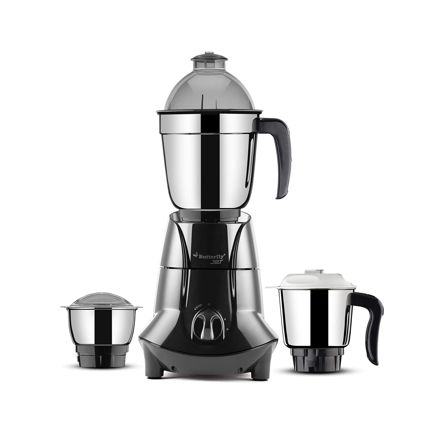 Butterfly Jet Elite 750-Watt Mixer Grinder with 3 Jars (Grey) & Butterfly Premium Plastic Vegetable Chopper 600 ml Blue