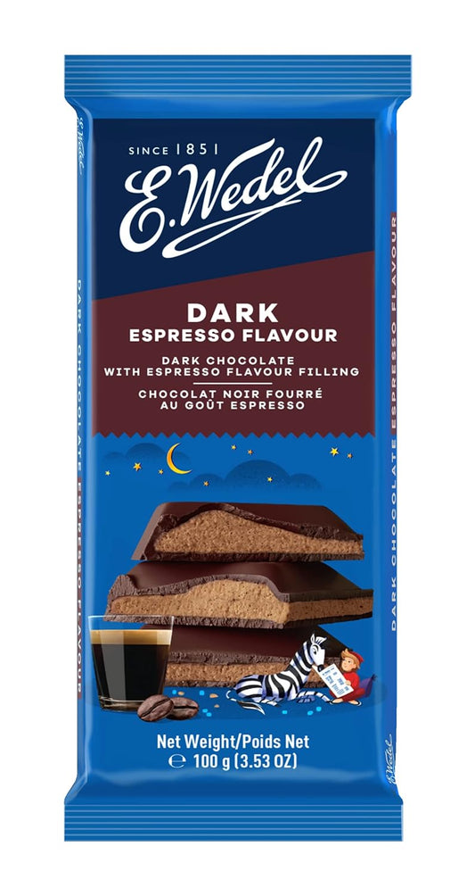 Wedel Dark Chocolate With Espresso Filling Bar 100g