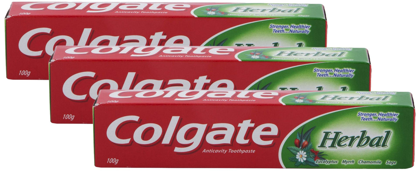 Big Bazaar Combo - Colgate Herbal Toothpaste Anticavity, 100g (Buy 2 Get 1, 3 Pieces) Promo Pack