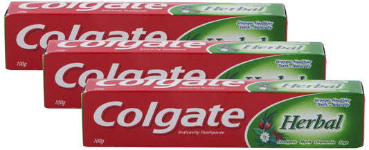 Big Bazaar Combo - Colgate Herbal Toothpaste Anticavity, 100g (Buy 2 Get 1, 3 Pieces) Promo Pack