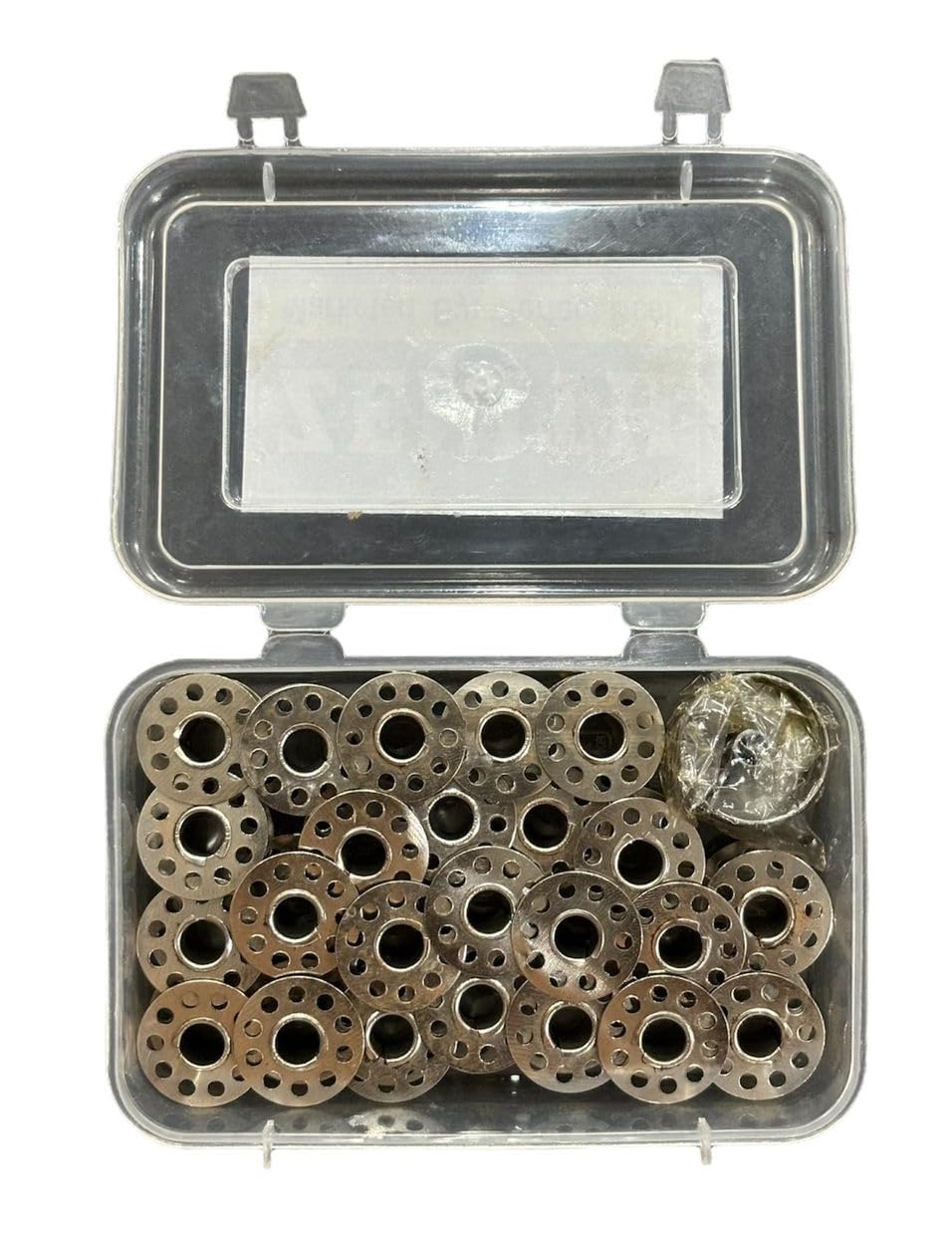 Zenith Metal Bobbins and Bobbin case Outer Compatible with All Domestic SV Sewing Machines houshold Half Shuttle Steel Finish