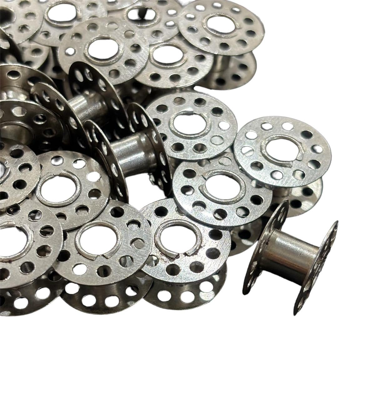 Zenith Metal Bobbins and Bobbin case Outer Compatible with All Domestic SV Sewing Machines houshold Half Shuttle Steel Finish