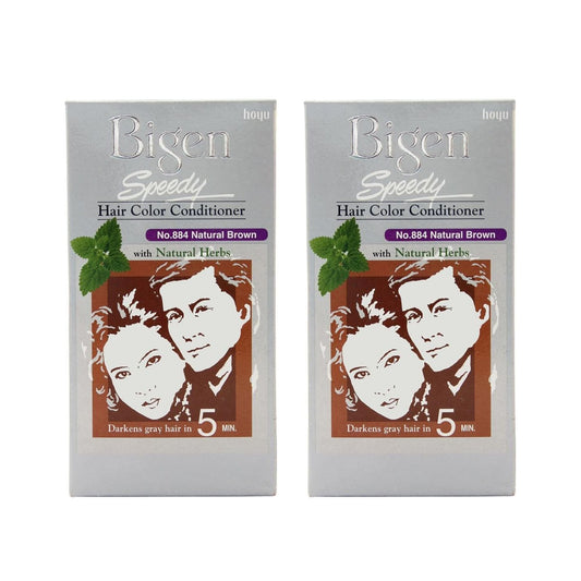 Bigen Hair Color with Conditioner - Natural Brown-884 (Pack of 2)