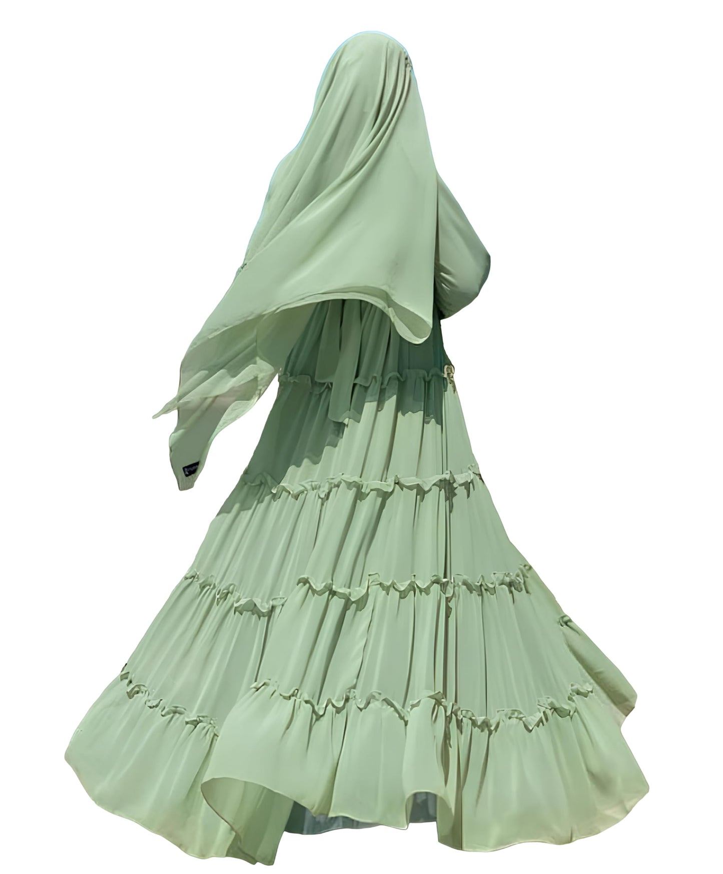 5 Chun Pista Green Burqa For women & Girls