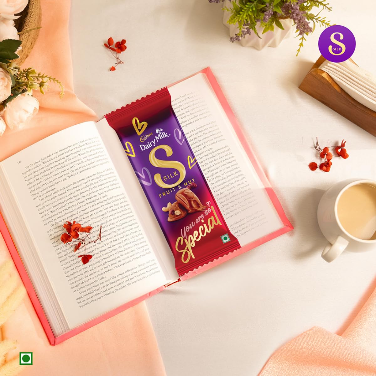 Cadbury Dairy Milk Silk Fruit and Nut Valentine's Gift Pack Chocolate Bar, 137 g