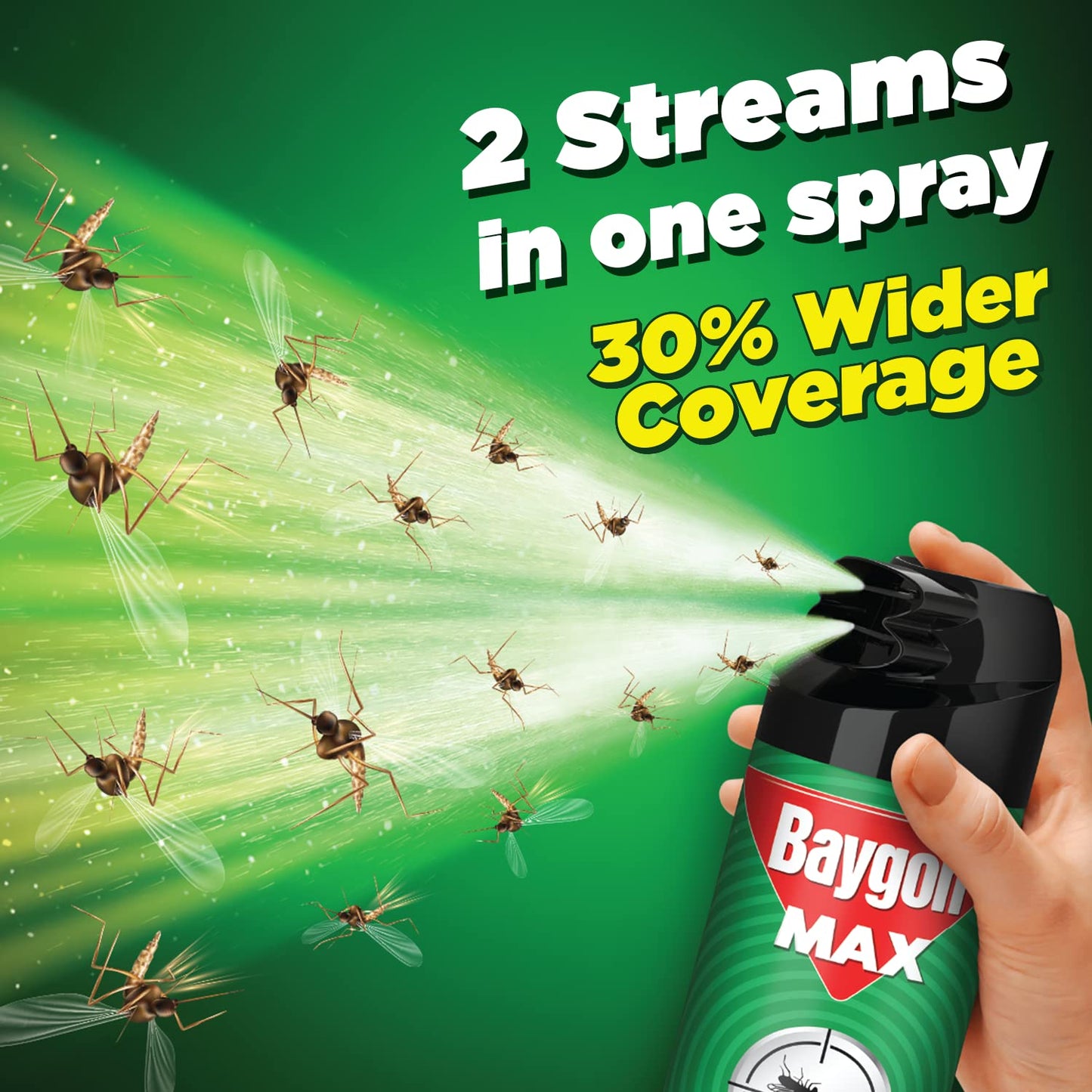 Baygon Mosquito & Fly Killer Spray- 400 ml, Green