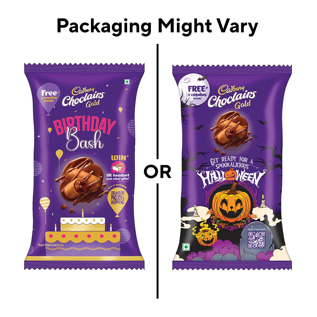 Cadbury Choclairs Gold Candy, 546 g (105 Candies)