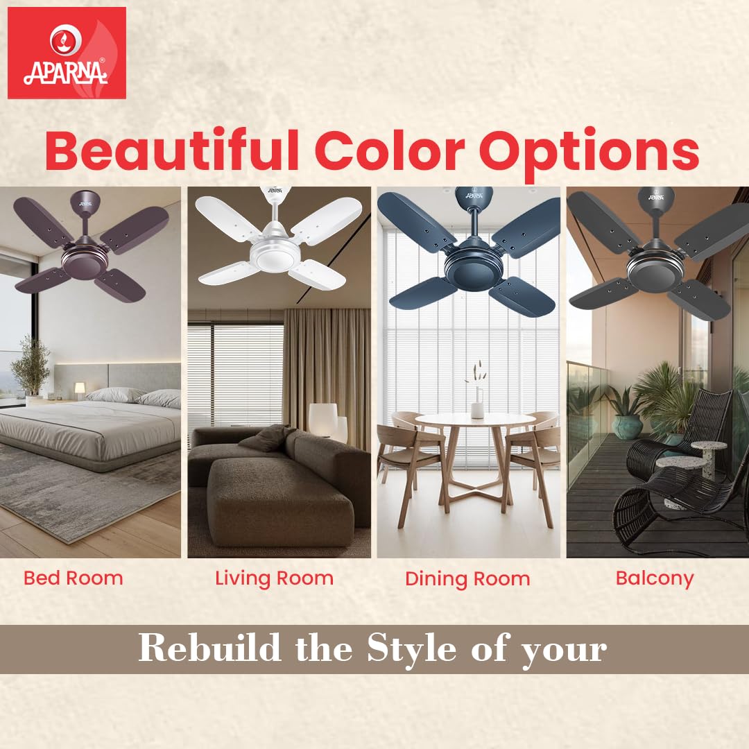 Aparna Swift 600 mm (24 inch) High-Speed Ceiling Fan (Metallic Brown)