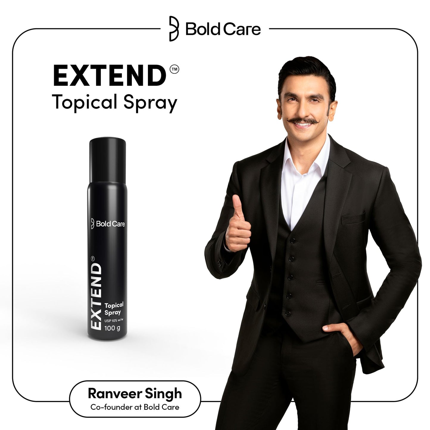 Bold Care Topical Non-Transferable Spray for Men - 100gm - Easy to Use & Effective - Pack of 1