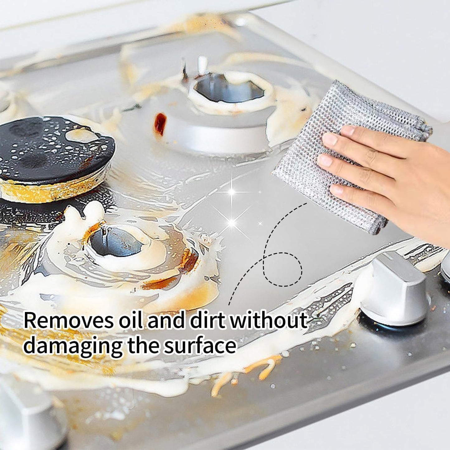 SHOPPOFOBIX Multipurpose Non-Scratch Wire Dishcloth, 6-Pack Soft Wire Dishwashing Rags Safe for Non-Stick Cookware, Scrubs & Cleans for Dishes, Sinks, Counters, Stove Tops, Easy Rinsing, Durable (6)