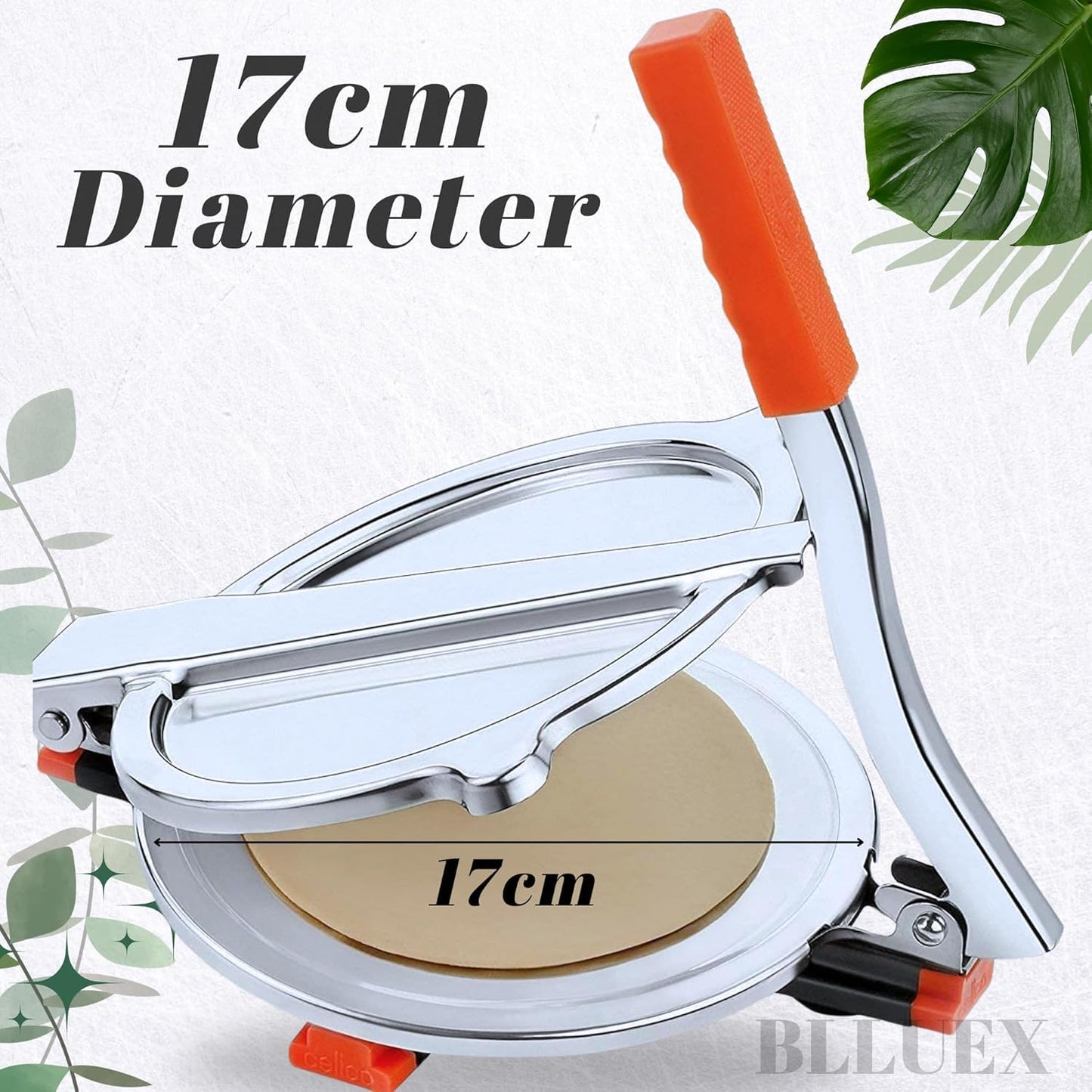 BLLUEX Premium Multi-Purpose 17cm Roti Maker,Manual Press for Chapati, Puri, Khakhra, Papad, Pathiri for Flatbread | Easy to Use HomeMade