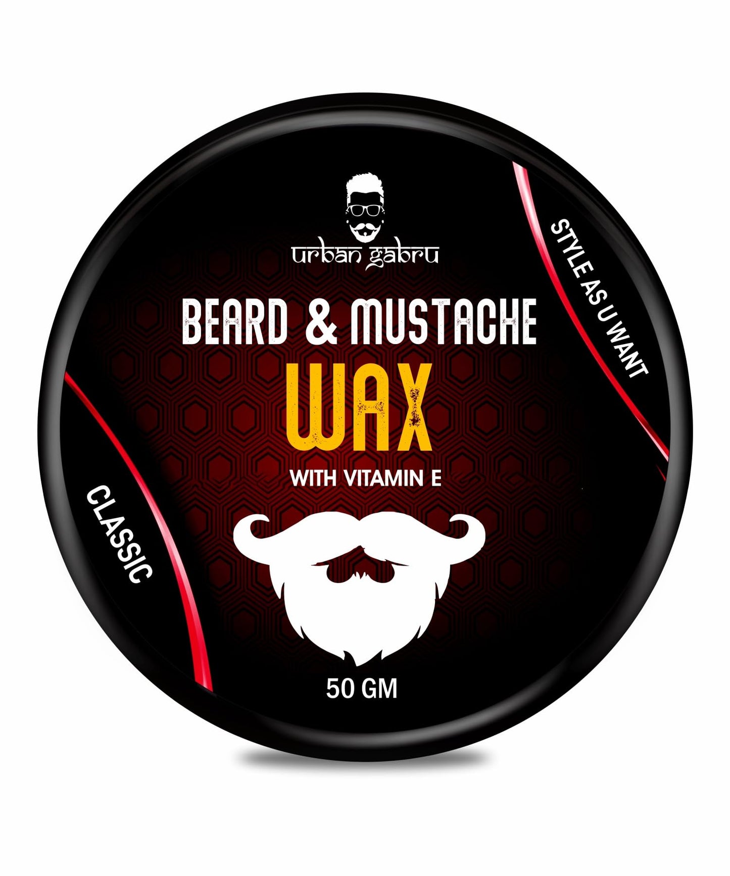 4x UrbanGabru Beard & Mustache Wax (50 gm each)  - Pack of 4